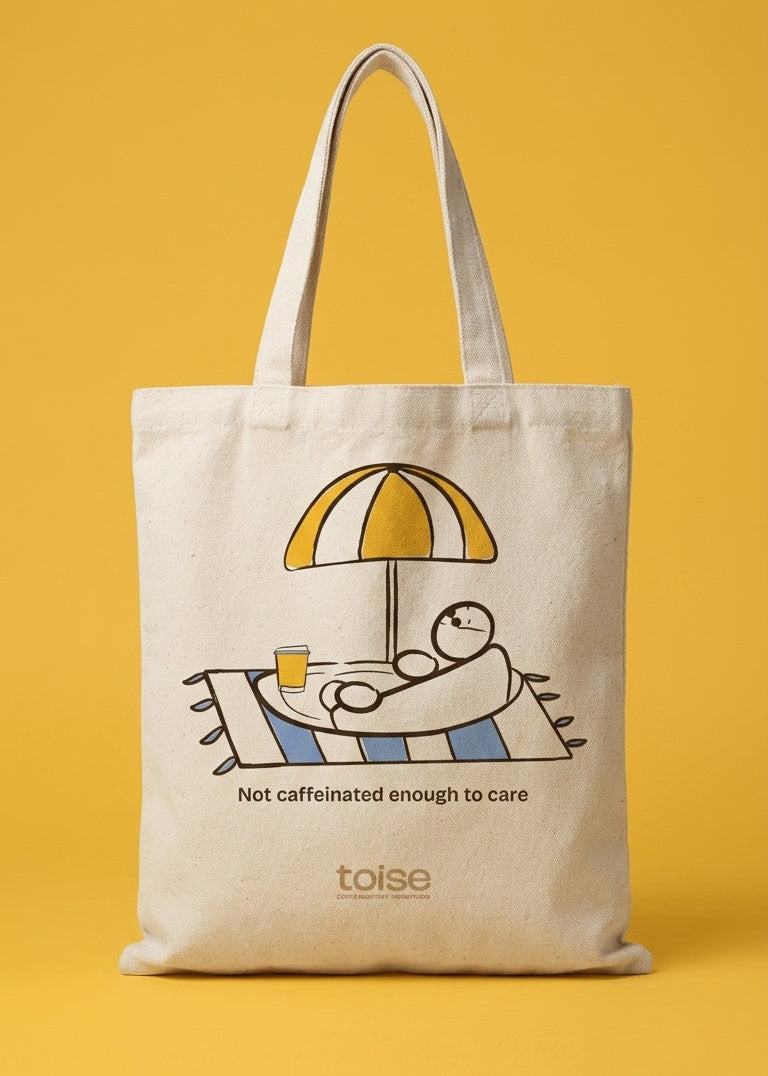 "Not Caffeinated Enough to Care" Tote Bag